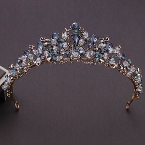 Accessories - Black Clear Crystal Rhinestone Bronze tone Tiara Accessories - Black Clear Crystal Rhinestone Bronze tone Tiara